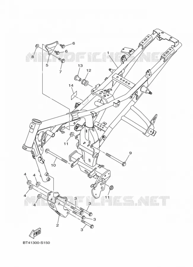 CADRE Yamaha MOTO 125 2017 YS  YS125-5C