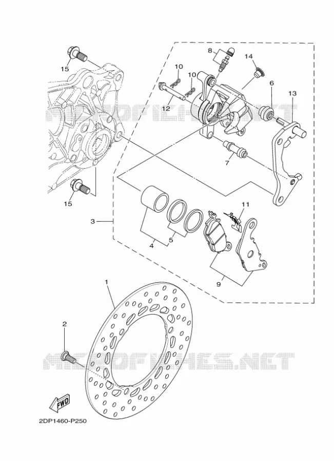 ETRIER DE FREIN ARRIERE Yamaha SCOOTER 125 2017 TRICITY  MWS125-C