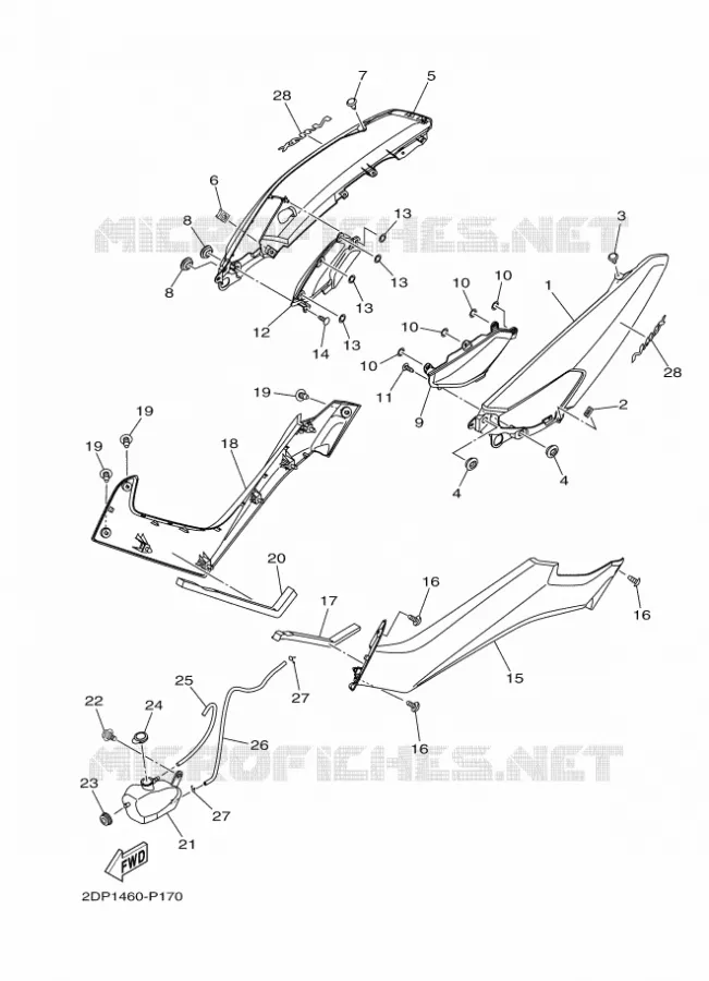 COUVERCLE LATERAL Yamaha SCOOTER 125 2017 NMAX  GPD125-A