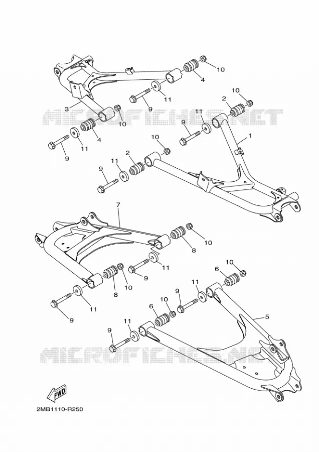 BRAS ARRIERE Yamaha SIDE BY SIDE 700 2017 WOLVERINE  YXE700E