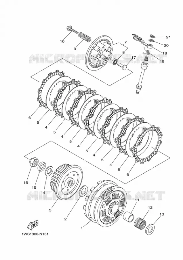 EMBRAYAGE DE DEMARREUR Yamaha MOTO 700 2016 MT  MT07A