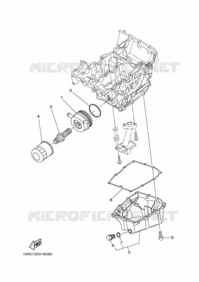 FILTRE A HUILE Yamaha MOTO 700 2016 MT  MT07A