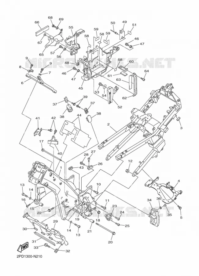 CADRE Yamaha MOTO 1300 2016 FJR  FJR 1300-AE