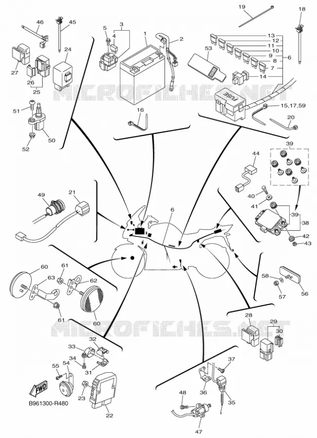 PARTIE ELECTRIQUE 2 Yamaha MOTO 1300 2016 FJR  FJR 1300-AE