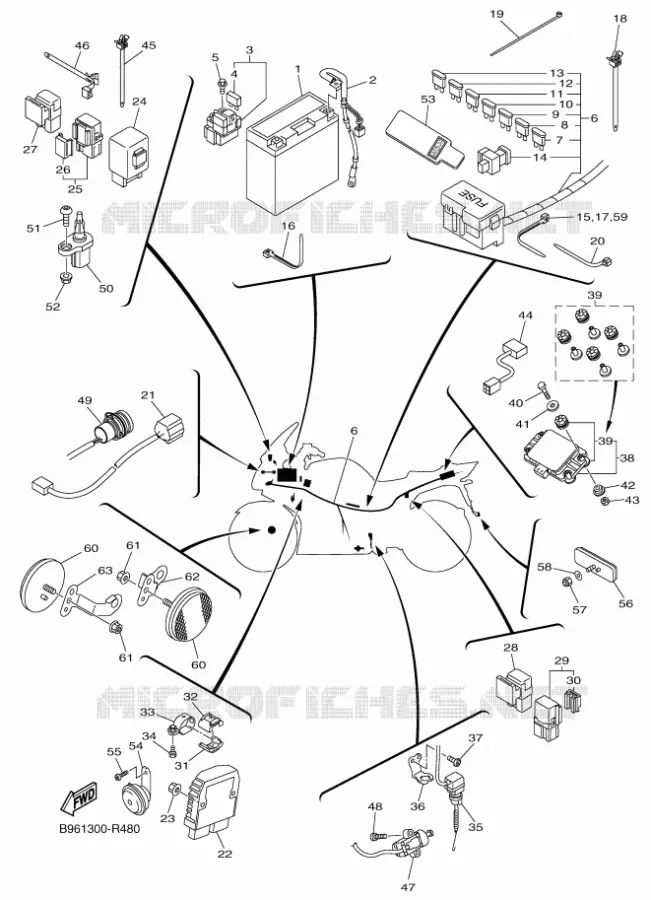 PARTIE ELECTRIQUE 2 Yamaha MOTO 1300 2016 FJR  FJR 1300-AE