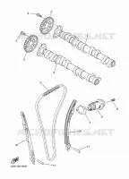 ARBRE A CAMES / CHAINE DE DISTRIBUTION pour Yamaha XJ6 DIVERSION F de 2016