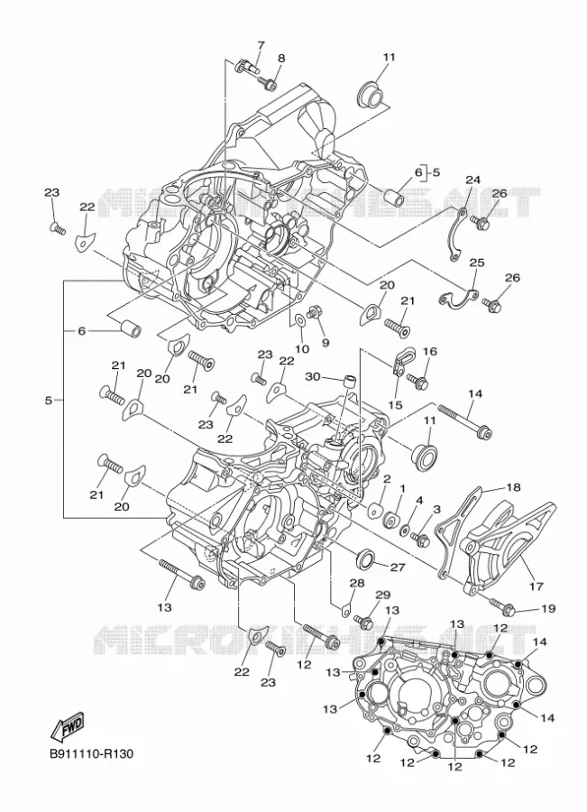 CARTER MOTEUR Yamaha MOTO 450 2018 WRF  WR450F