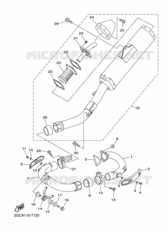 ECHAPPEMENT Yamaha MOTO 450 2018 WRF  WR450F