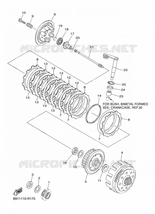 EMBRAYAGE DE DEMARREUR Yamaha MOTO 450 2018 WRF  WR450F