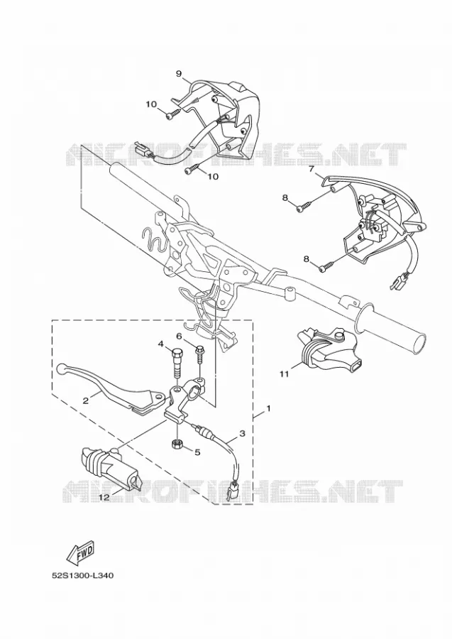 COMMODO / LEVIER Yamaha SCOOTER 125 2017 XENTER  HW125
