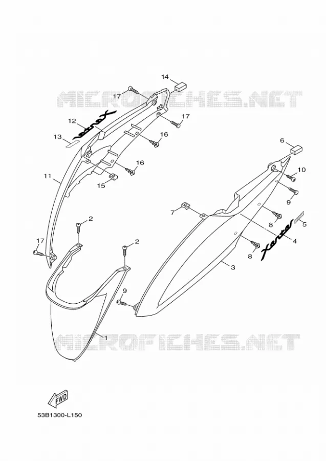 COUVERCLE LATERAL Yamaha SCOOTER 125 2017 XENTER  HW125