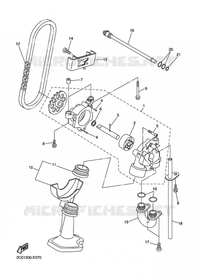 POMPE A HUILE Yamaha MOTO 600 2008 R6  YZF-R6