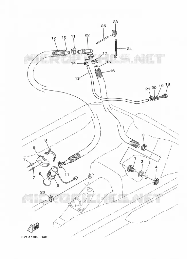BILGE PUMP Yamaha WAVERUNNER 1800 2016 FX CRUISER  FB1800A-R