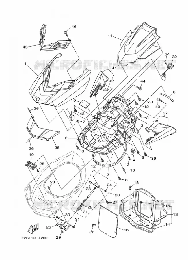 ENGINE HATCH 2 Yamaha WAVERUNNER 1800 2016 FX CRUISER  FB1800A-R