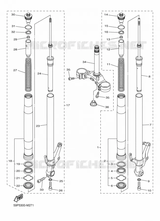 FOURCHE Yamaha MOTO 800 2014 FZ8  FZ8-N