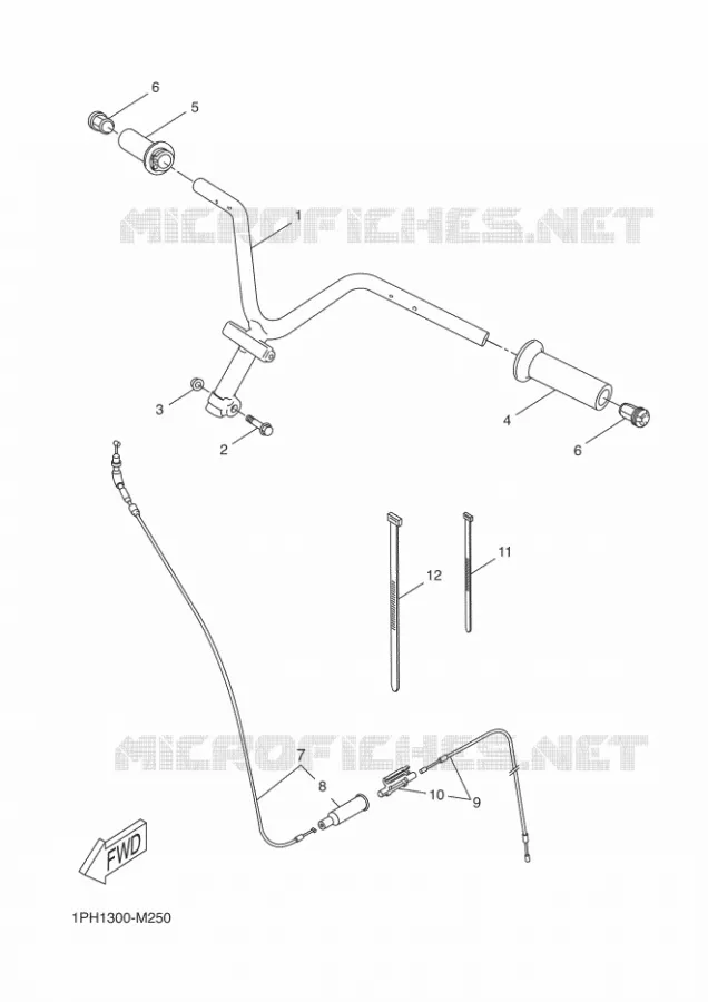 GUIDON ET CABLES Yamaha SCOOTER 50 2016 AEROX  NS50