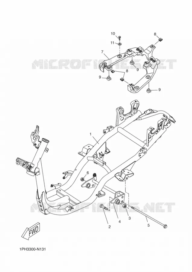 CADRE Yamaha SCOOTER 50 2016 AEROX  NS50