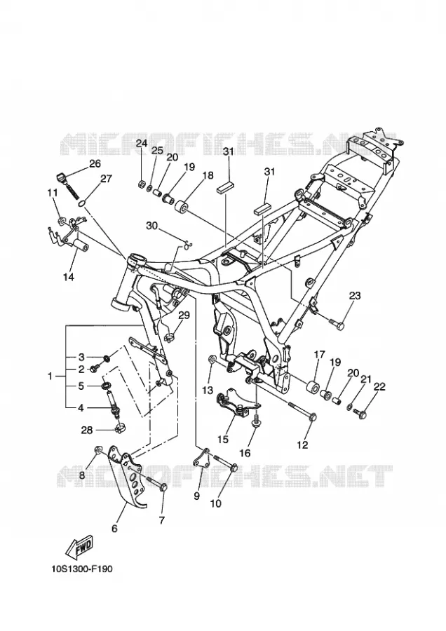 CADRE Yamaha MOTO 660 2010 XTR  XT660R