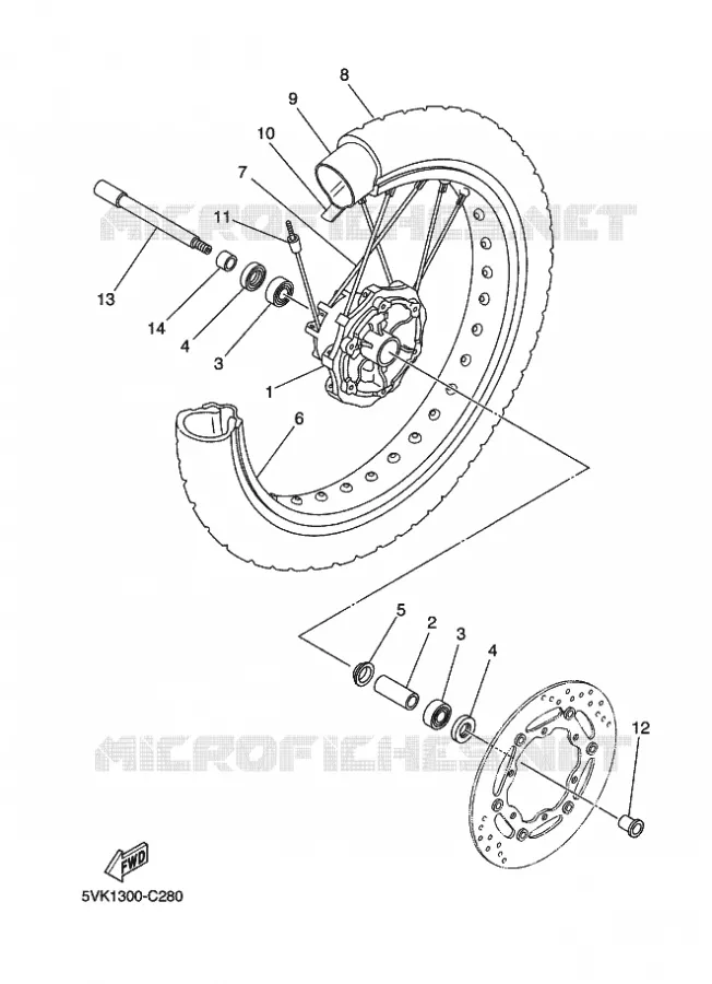 ROUE AVANT Yamaha MOTO 660 2010 XTR  XT660R