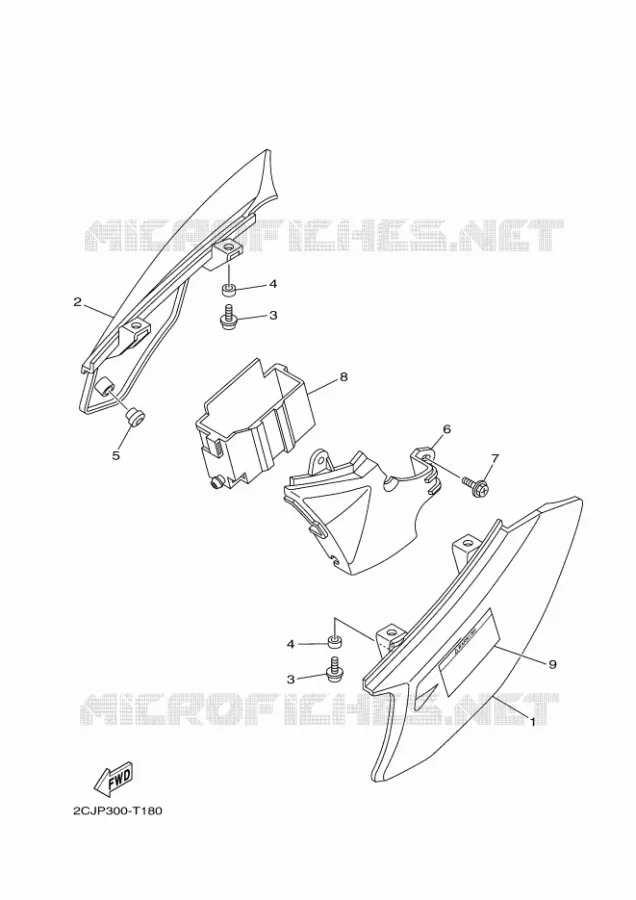 COUVERCLE LATERAL Yamaha MOTO 50 2018 TTR  TT-R50E