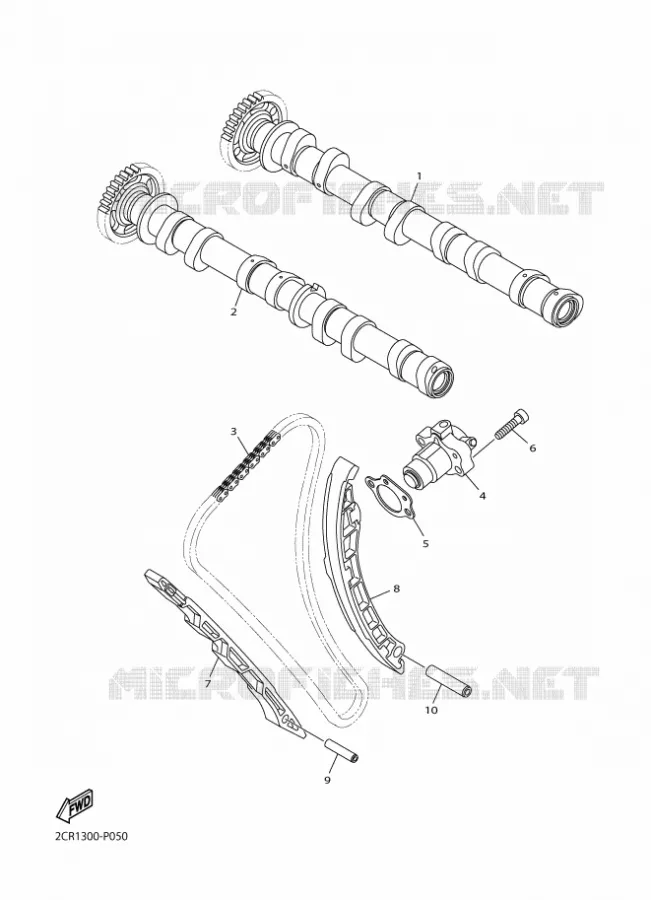 ARBRE A CAMES / CHAINE DE DISTRIBUTION Yamaha MOTO 1000 2018 R1M  YZF-R1M