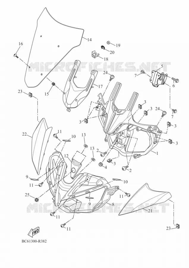 CARENAGE 1 Yamaha MOTO 700 2018 TRACER  MTT690-A