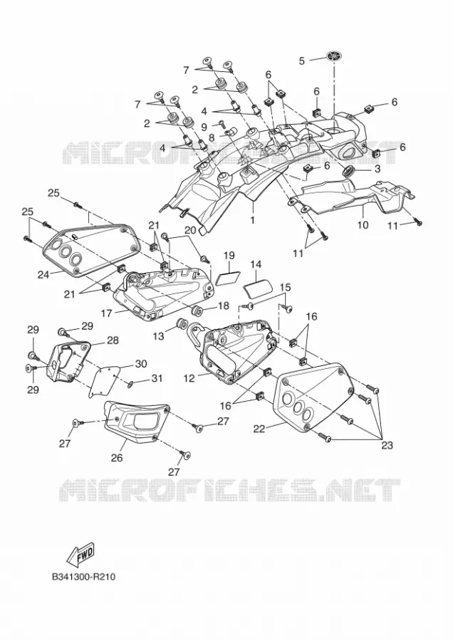 COUVERCLE LATERAL Yamaha MOTO 700 2018 XSR  MTM690