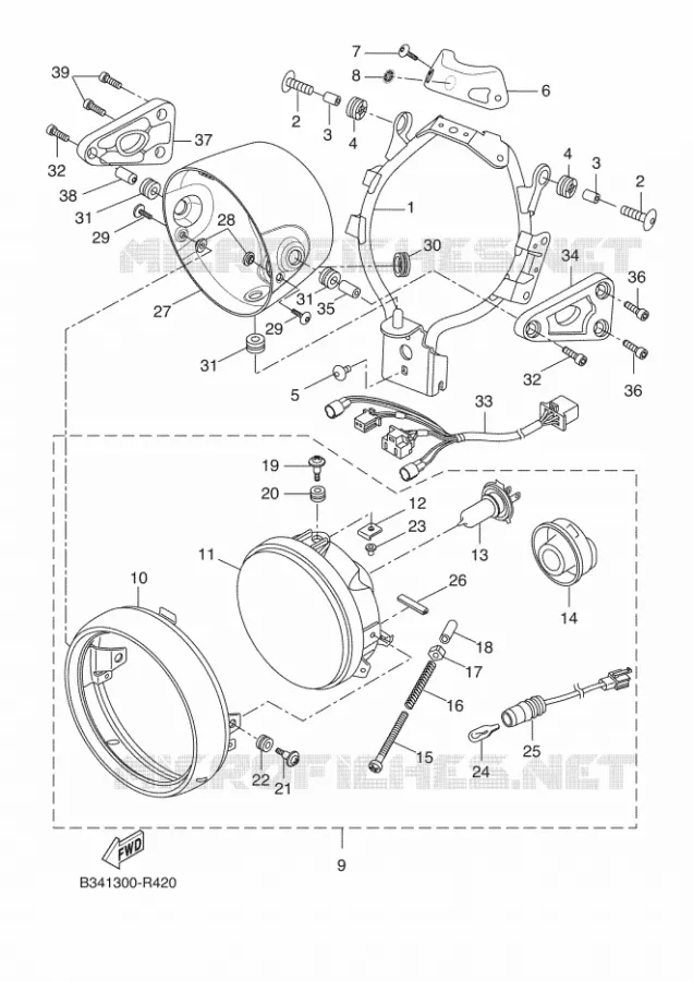 PHARE  Yamaha MOTO 700 2018 XSR  MTM690