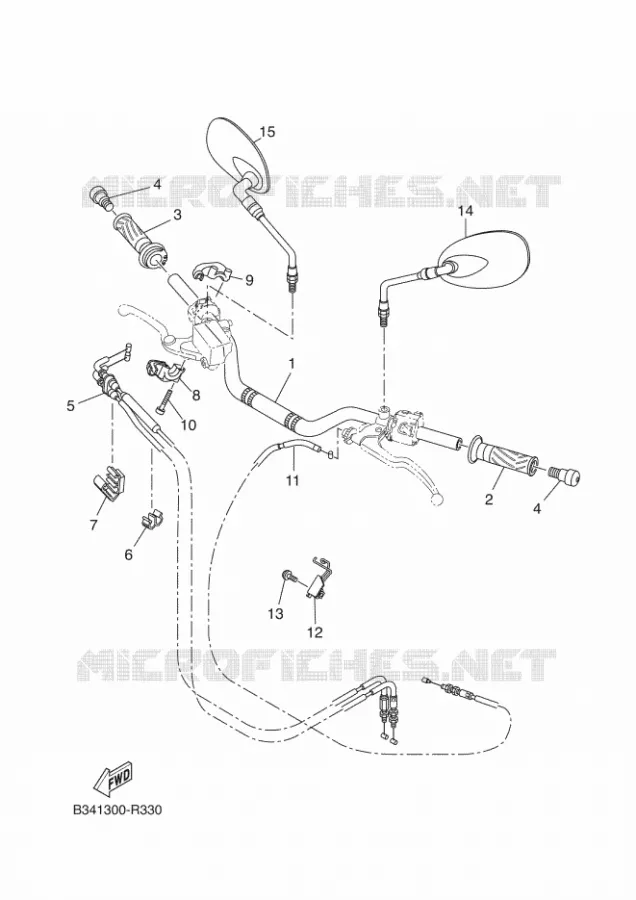GUIDON ET CABLES Yamaha MOTO 700 2018 XSR 35KW  MTM690-U