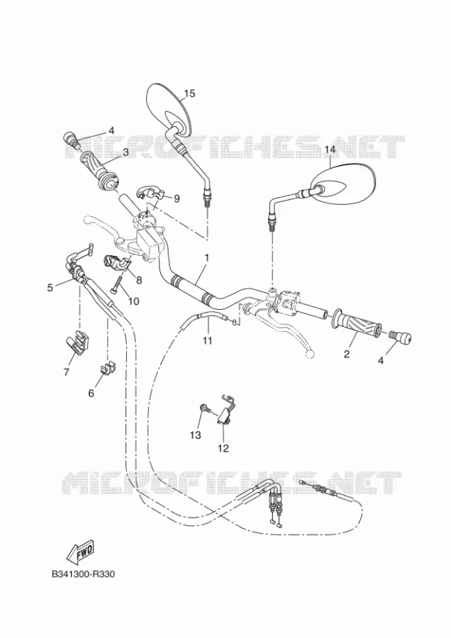 GUIDON ET CABLES Yamaha MOTO 700 2018 XSR 35KW  MTM690-U