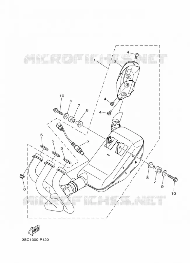 ECHAPPEMENT Yamaha MOTO 900 2018 TRACER  MTT850