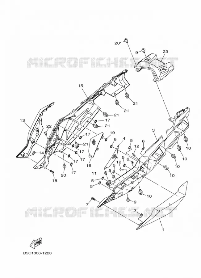 COUVERCLE LATERAL Yamaha MOTO 900 2018 TRACER  MTT850