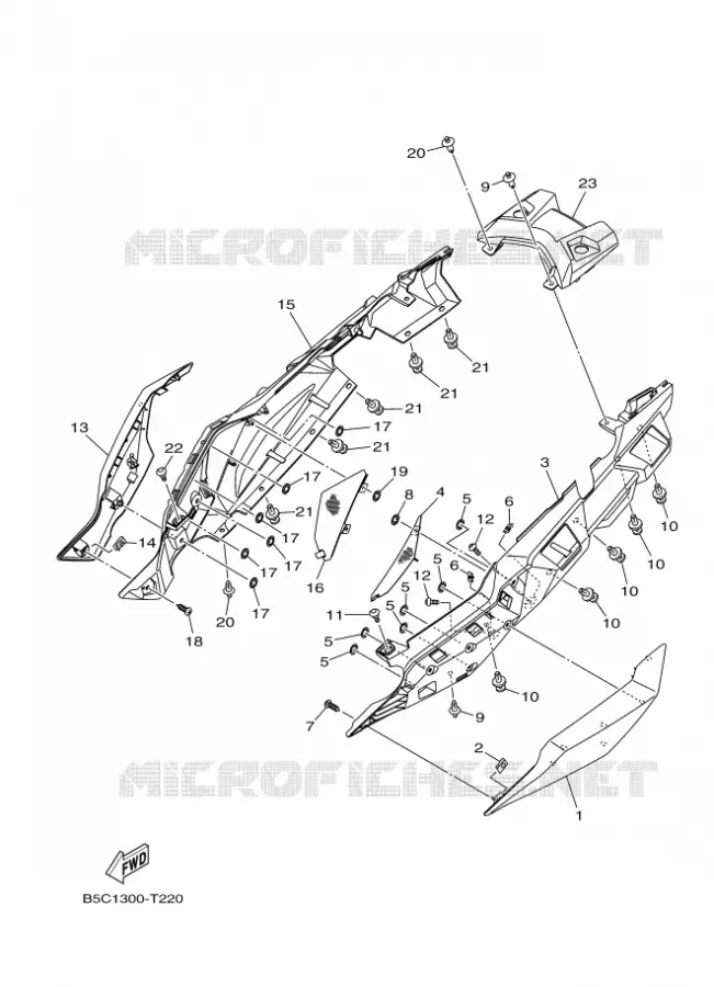 COUVERCLE LATERAL Yamaha MOTO 900 2018 TRACER  MTT850