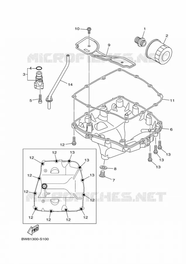 FILTRE A HUILE Yamaha MOTO 1000 2018 MT  MTN1000