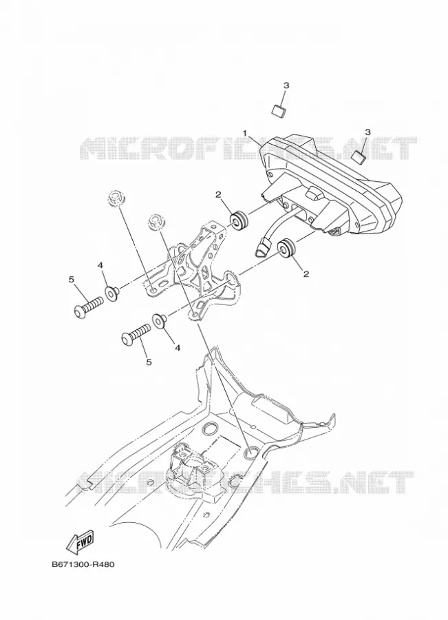 FEU ARRIERE Yamaha MOTO 1000 2018 MT  MTN1000