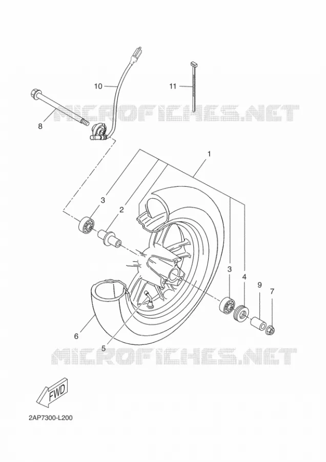ROUE AVANT Yamaha SCOOTER 50 2012 NEOS 4  YN50F