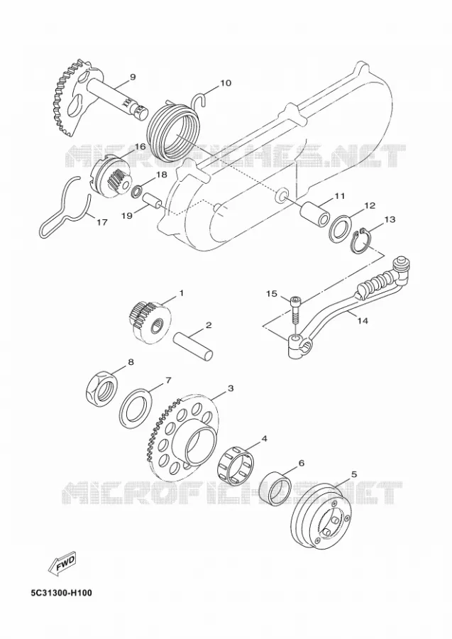DEMARREUR Yamaha SCOOTER 50 2012 NEOS 4  YN50F