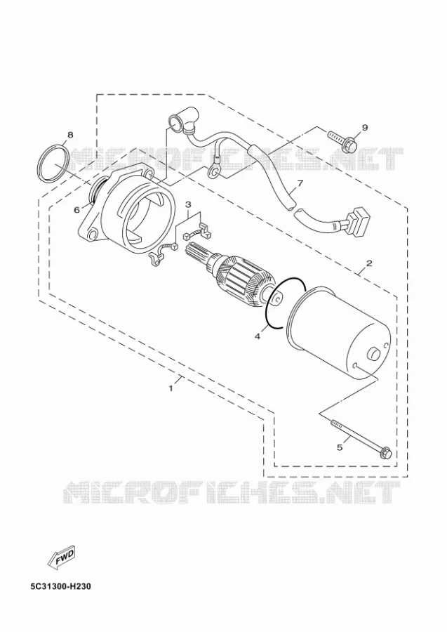 DEMARREUR Yamaha SCOOTER 50 2012 NEOS 4  YN50F