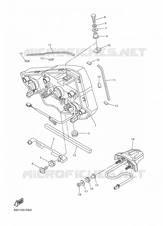 FEU ARRIERE Yamaha MOTO 1300 2018 FJR  FJR1300-A