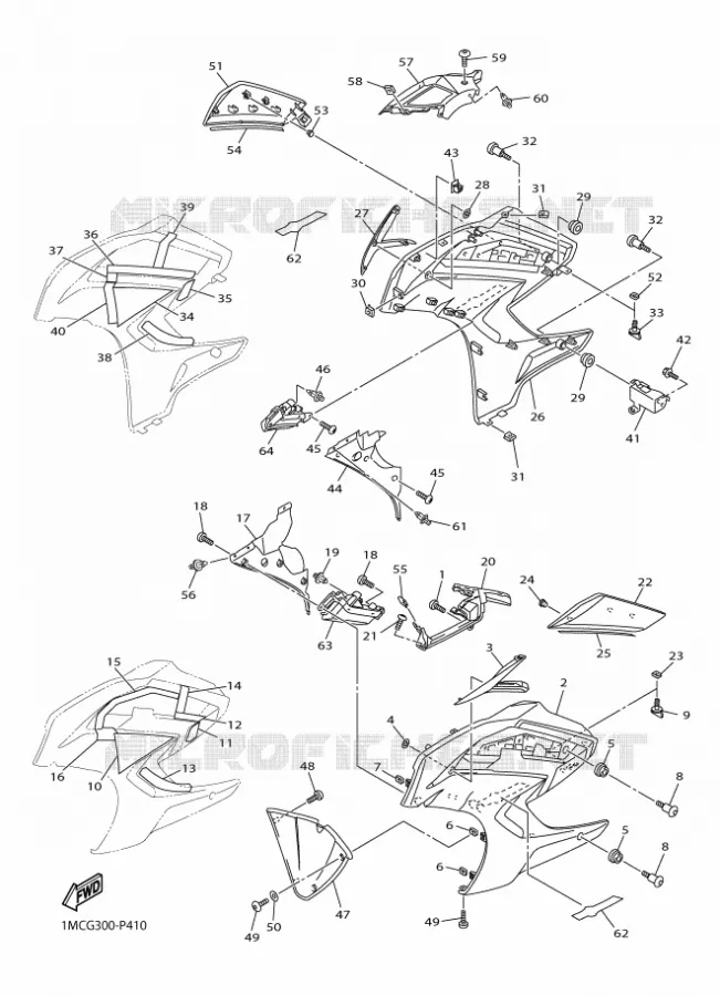 CARENAGE 2 Yamaha MOTO 1300 2018 FJR  FJR1300-A