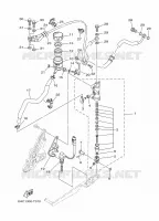 MAITRE CYLINDRE DE FREIN ARRIERE pour Yamaha MT-07 ABS 35KW A2 de 2018