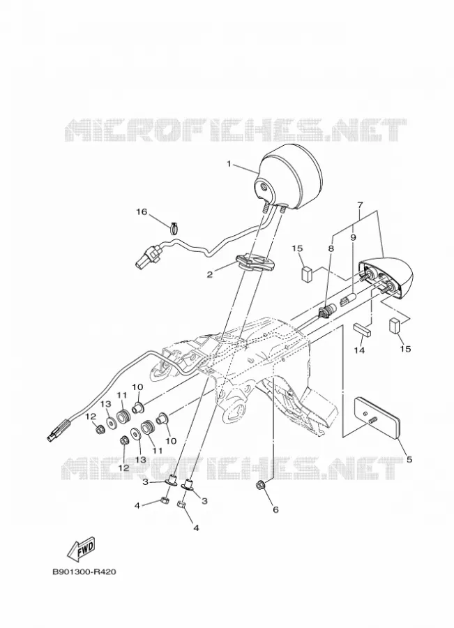 FEU ARRIERE Yamaha MOTO 900 2018 XSR  MTM850