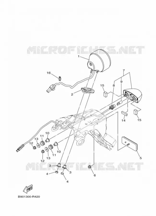 FEU ARRIERE Yamaha MOTO 900 2018 XSR  MTM850