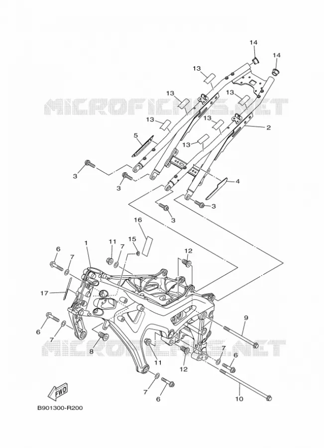 CADRE Yamaha MOTO 900 2018 XSR  MTM850
