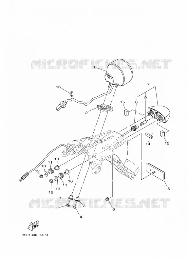 FEU ARRIERE Yamaha MOTO 900 2018 XSR  MTM850