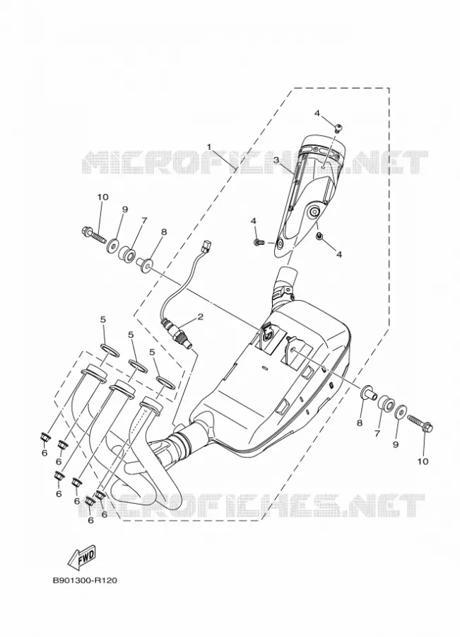 ECHAPPEMENT Yamaha MOTO 900 2018 XSR  MTM850