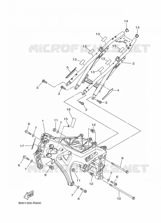 CADRE Yamaha MOTO 900 2018 XSR  MTM850