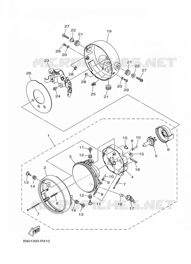 PHARE  Yamaha MOTO 900 2018 XSR  MTM850
