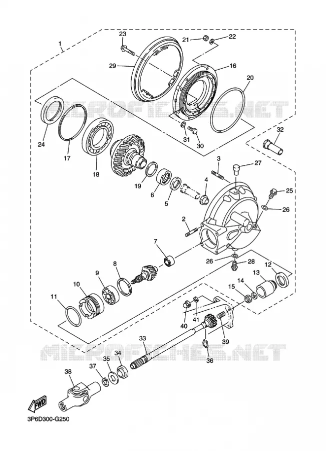 CARDAN / COUPLE CONIQUE Yamaha MOTO 1300 2018 FJR AS  FJR1300-AS