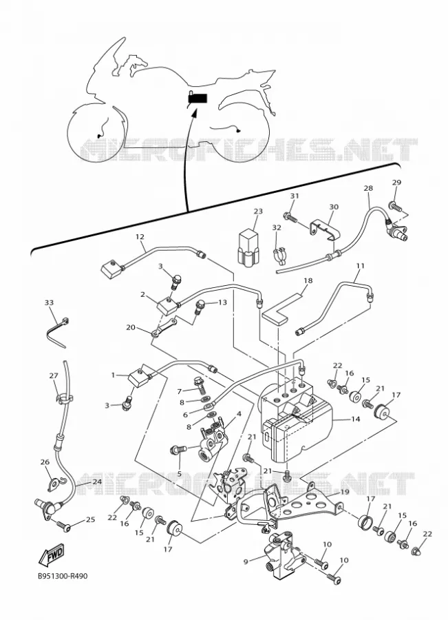 PARTIE ELECTRIQUE 3 Yamaha MOTO 1300 2018 FJR AS  FJR1300-AS